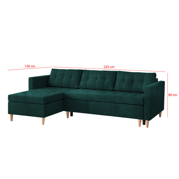 Brayden Studio Bernon Reversible Corner Sofa Bed Wayfair.co.uk